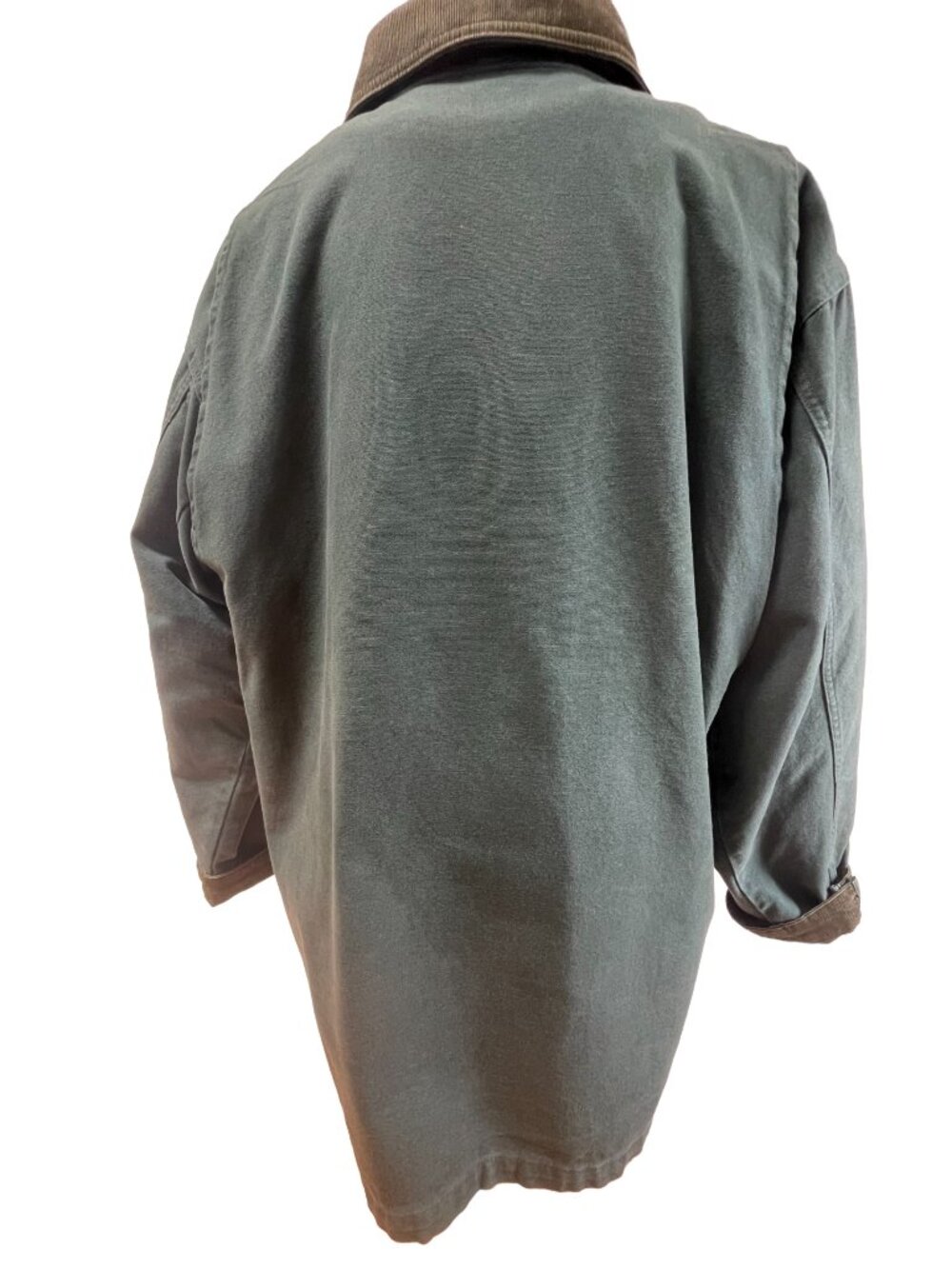 Vintage L.L. Bean Wool Plaid Lined Barn Coat Large Green - Picture 4 of 14